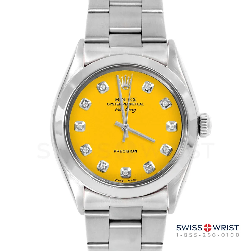 Rolex Air King 34mm | 5500-SS-YLW-DIA-AM-SMT-OYS