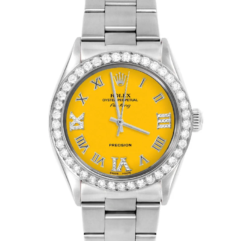 Rolex Air King 34mm | 5500-SS-YLW-RDR369-2CT-OYS