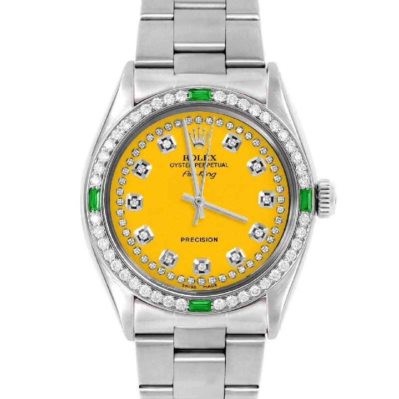 Rolex Air King 34mm | 5500-SS-YLW-STRD-4EMD-OYS