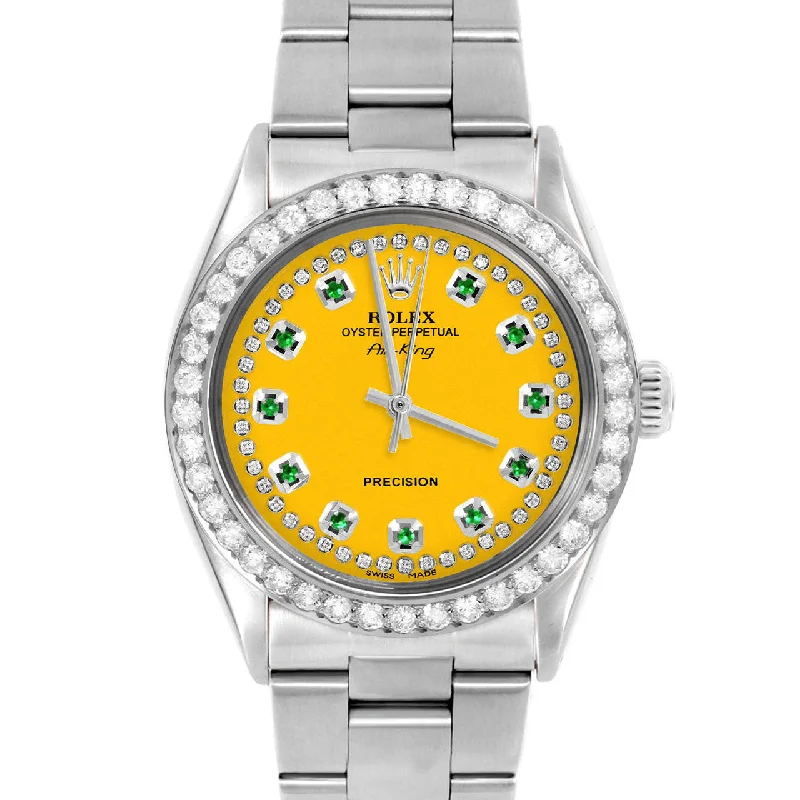 Rolex Air King 34mm | 5500-SS-YLW-STRE-2CT-OYS