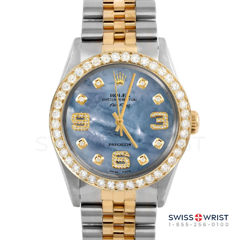 Rolex Air King 34mm | 5500-TT-BLMOP-8DA369-2CT-JBL