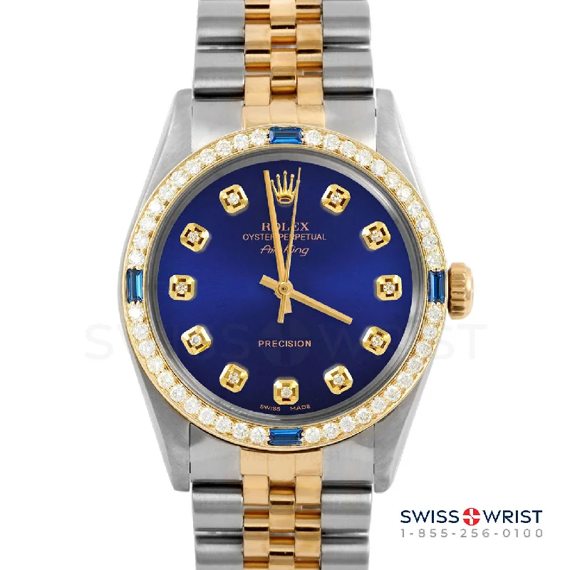 Rolex Air King 34mm | 5500-TT-BLU-DIA-AM-4SPH-JBL