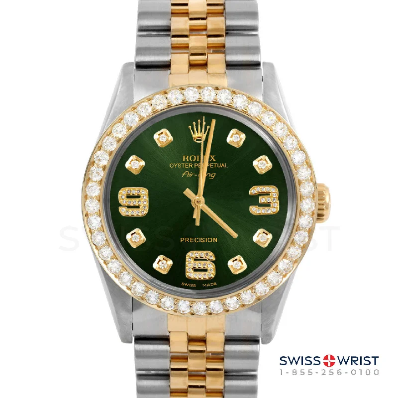 Rolex Air King 34mm | 5500-TT-GRN-8DA369-2CT-JBL