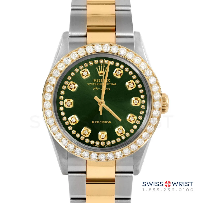 Rolex Air King 34mm | 5500-TT-GRN-STRD-2CT-OYS