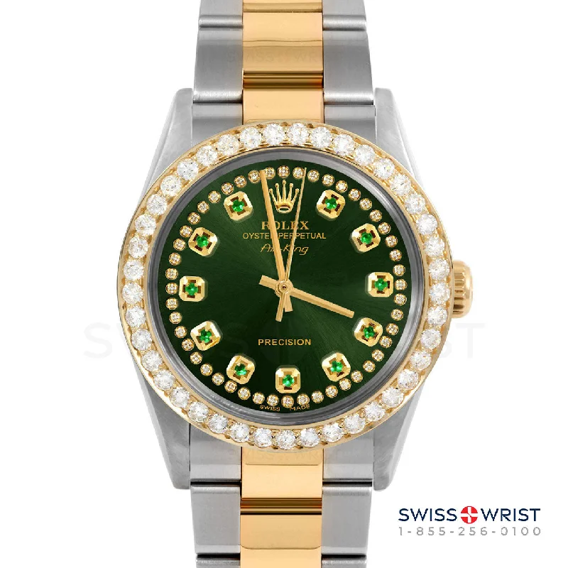 Rolex Air King 34mm | 5500-TT-GRN-STRE-2CT-OYS