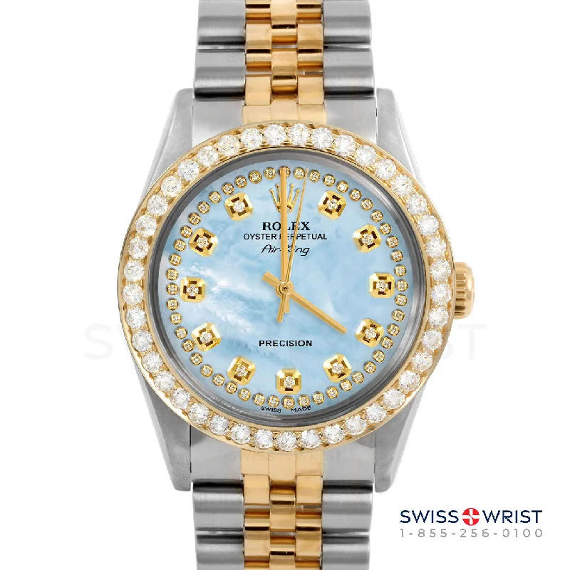 Rolex Air King 34mm | 5500-TT-LBMOP-STRD-2CT-JBL