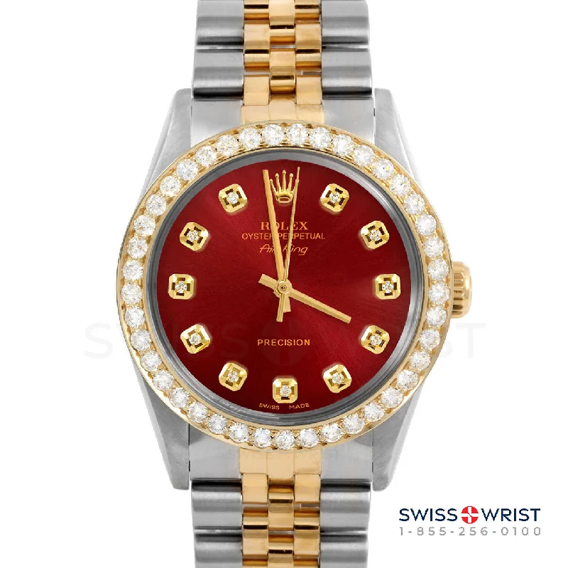 Rolex Air King 34mm | 5500-TT-RED-DIA-AM-2CT-JBL