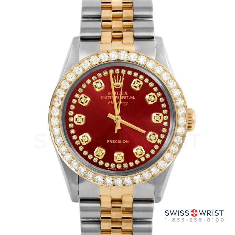 Rolex Air King 34mm | 5500-TT-RED-STRD-2CT-JBL