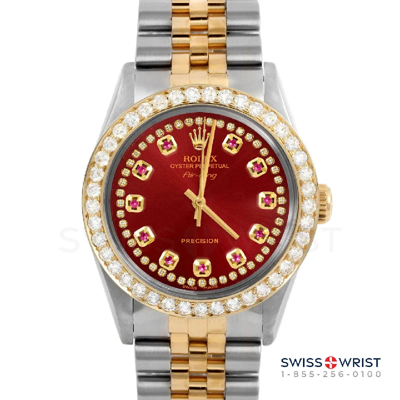 Rolex Air King 34mm | 5500-TT-RED-STRR-2CT-JBL