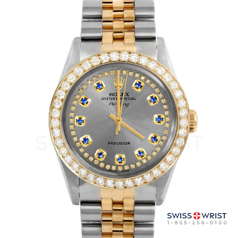 Rolex Air King 34mm | 5500-TT-SLT-STRS-2CT-JBL