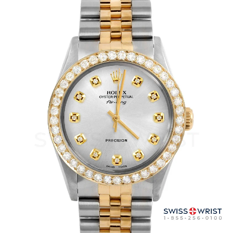 Rolex Air King 34mm | 5500-TT-SLV-DIA-AM-2CT-JBL