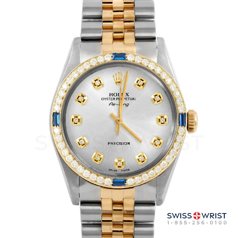 Rolex Air King 34mm | 5500-TT-SLV-DIA-AM-4SPH-JBL