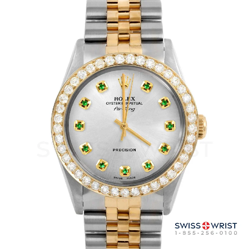 Rolex Air King 34mm | 5500-TT-SLV-EMD-AM-2CT-JBL