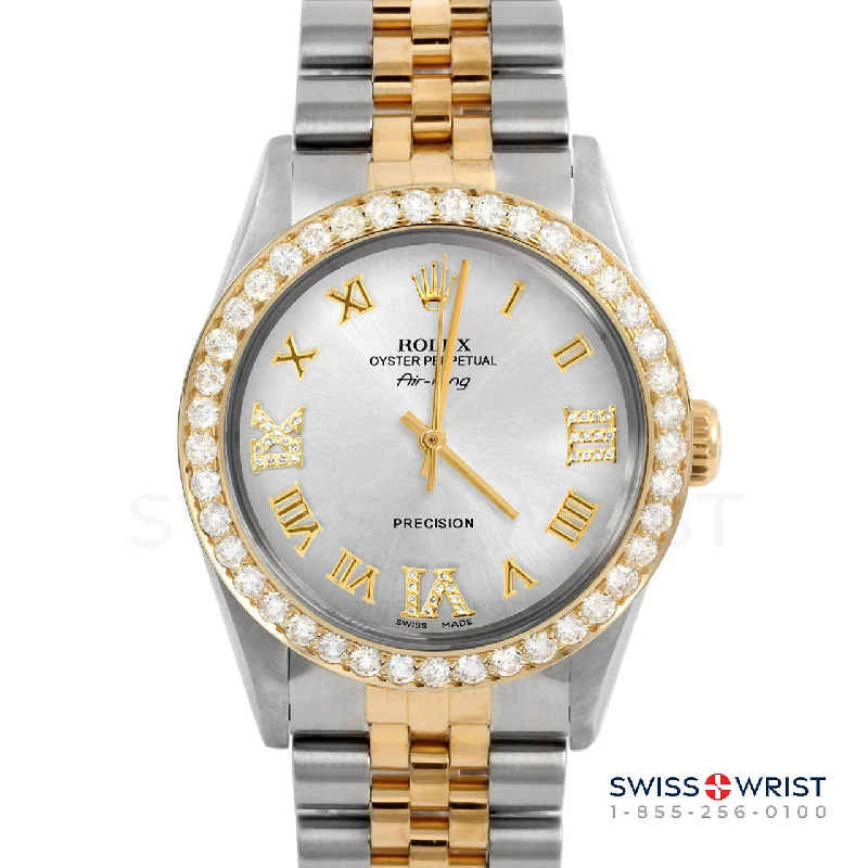 Rolex Air King 34mm | 5500-TT-SLV-RDR369-2CT-JBL