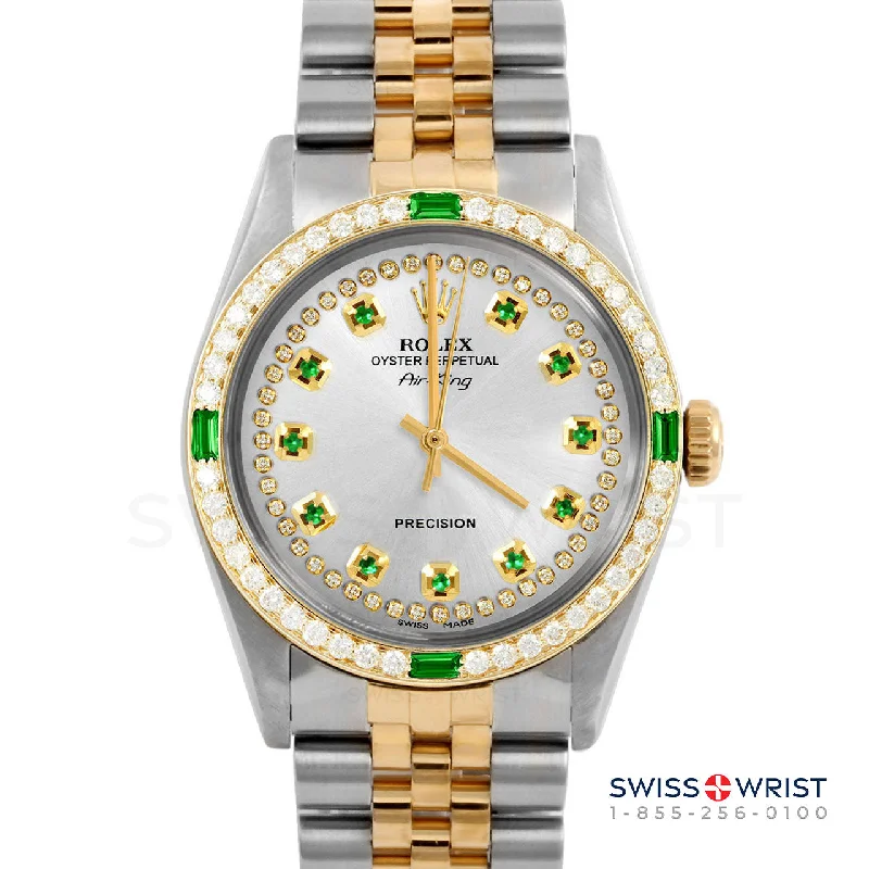 Rolex Air King 34mm | 5500-TT-SLV-STRE-4EMD-JBL