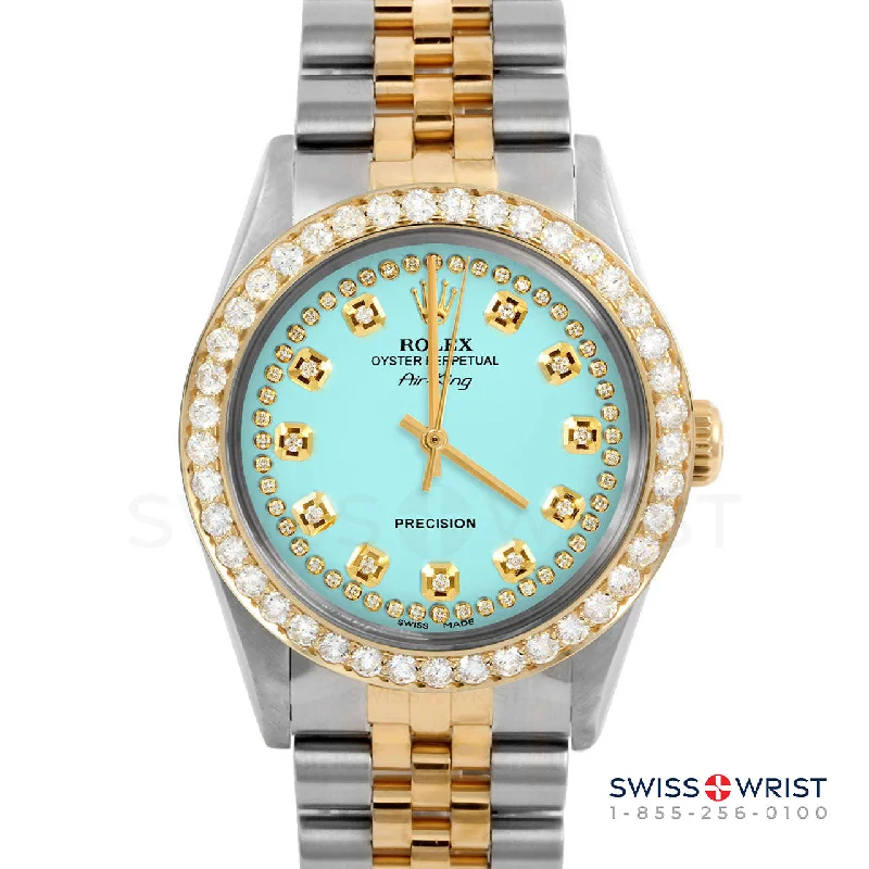 Rolex Air King 34mm | 5500-TT-TRQ-STRD-2CT-JBL