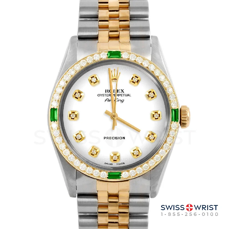 Rolex Air King 34mm | 5500-TT-WHT-DIA-AM-4EMD-JBL