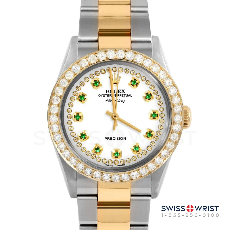 Rolex Air King 34mm | 5500-TT-WHT-STRE-2CT-OYS