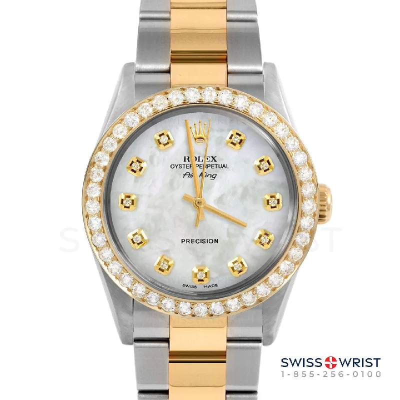 Rolex Air King 34mm | 5500-TT-WMOP-DIA-AM-2CT-OYS