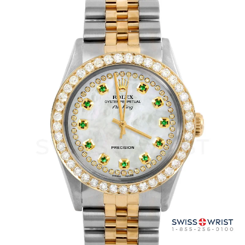 Rolex Air King 34mm | 5500-TT-WMOP-STRE-2CT-JBL