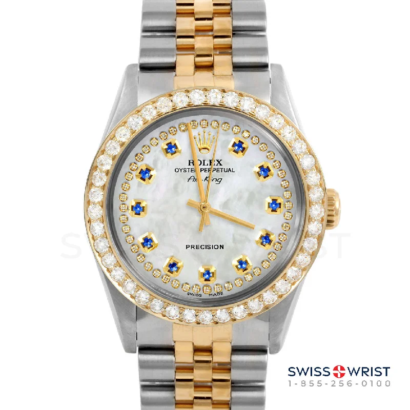 Rolex Air King 34mm | 5500-TT-WMOP-STRS-2CT-JBL