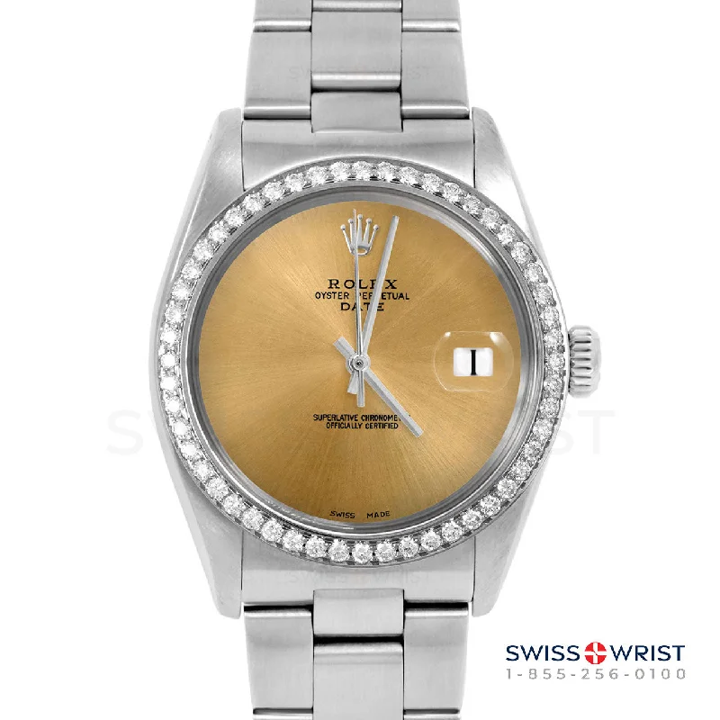 Rolex Date 34mm | 1500-SS-CHM-NOHM-BDS-OYS