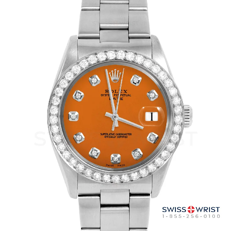 Rolex Date 34mm | 1500-SS-ORN-DIA-AM-2CT-OYS