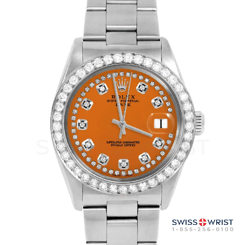 Rolex Date 34mm | 1500-SS-ORN-STRD-2CT-OYS