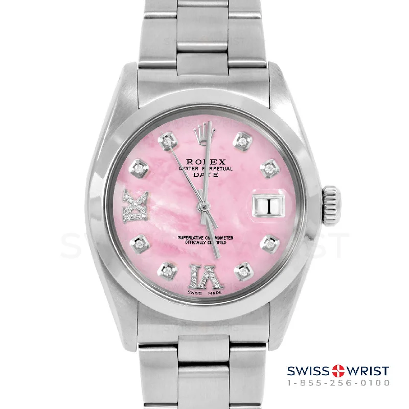 Rolex Date 34mm | 1500-SS-PMOP-8DR69-SMT-OYS