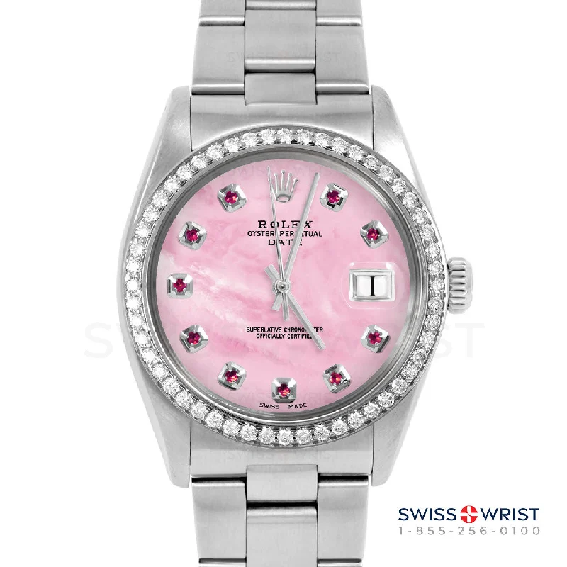 Rolex Date 34mm | 1500-SS-PMOP-RBY-AM-BDS-OYS