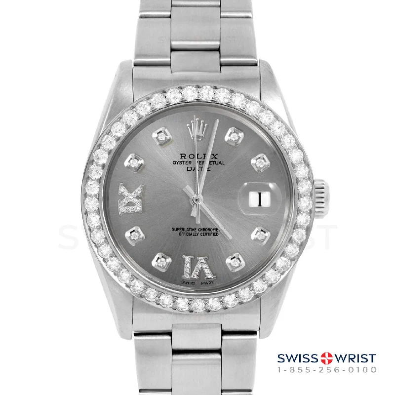 Rolex Date 34mm | 1500-SS-SLT-8DR69-2CT-OYS