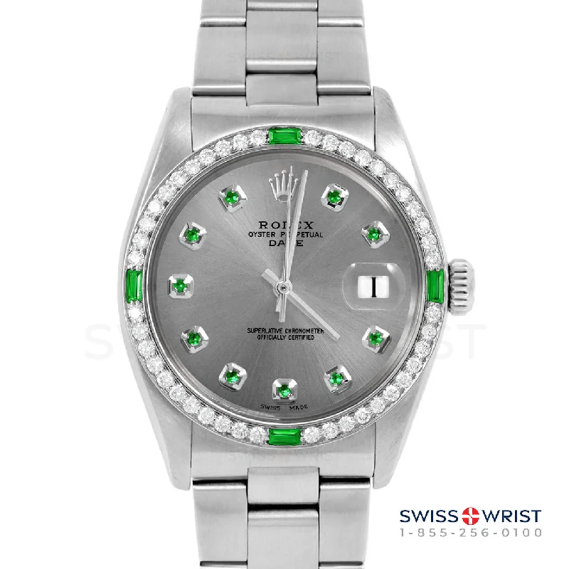 Rolex Date 34mm | 1500-SS-SLT-EMD-AM-4EMD-OYS