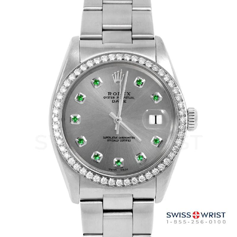 Rolex Date 34mm | 1500-SS-SLT-EMD-AM-BDS-OYS