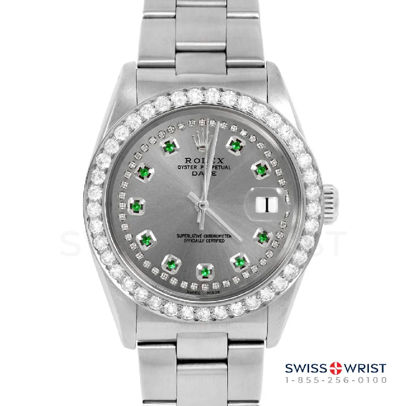 Rolex Date 34mm | 1500-SS-SLT-STRE-2CT-OYS