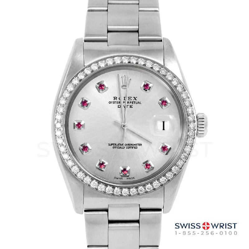 Rolex Date 34mm | 1500-SS-SLV-RBY-AM-BDS-OYS