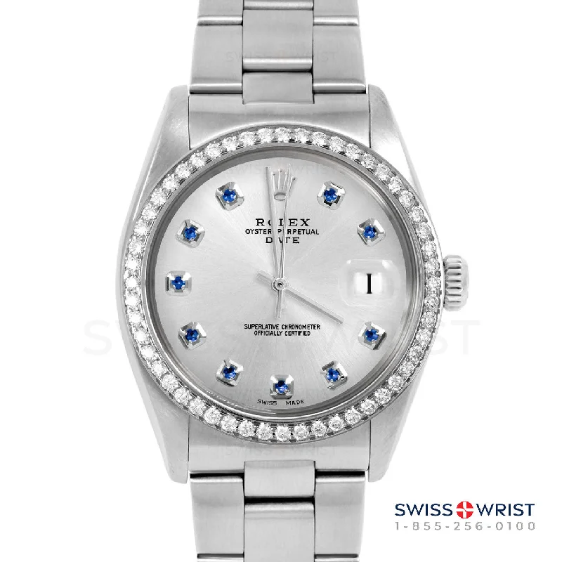 Rolex Date 34mm | 1500-SS-SLV-SPH-AM-BDS-OYS