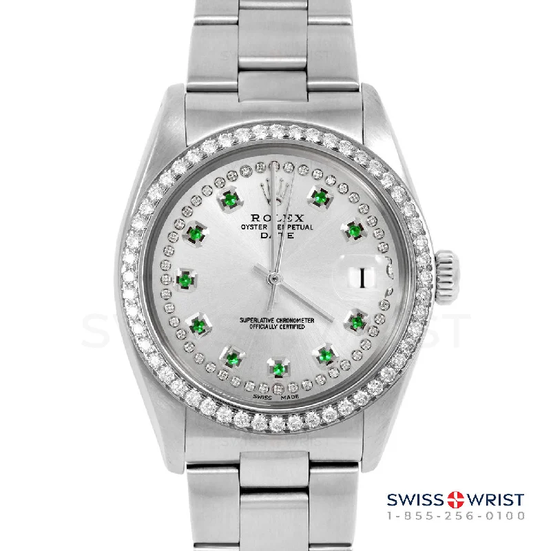 Rolex Date 34mm | 1500-SS-SLV-STRE-BDS-OYS