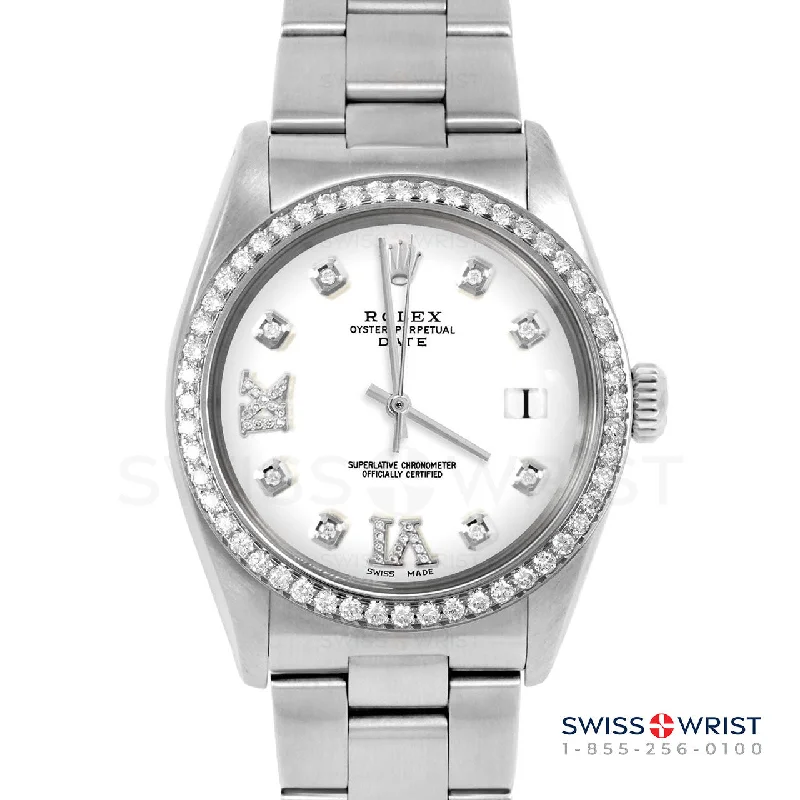 Rolex Date 34mm | 1500-SS-WHT-8DR69-BDS-OYS