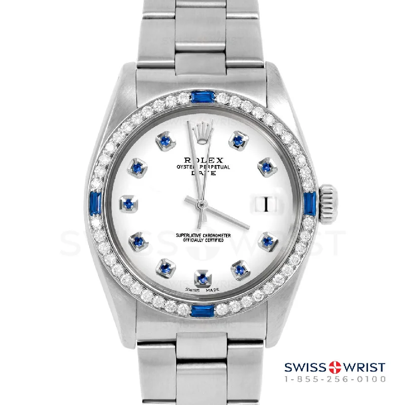 Rolex Date 34mm | 1500-SS-WHT-SPH-AM-4SPH-OYS