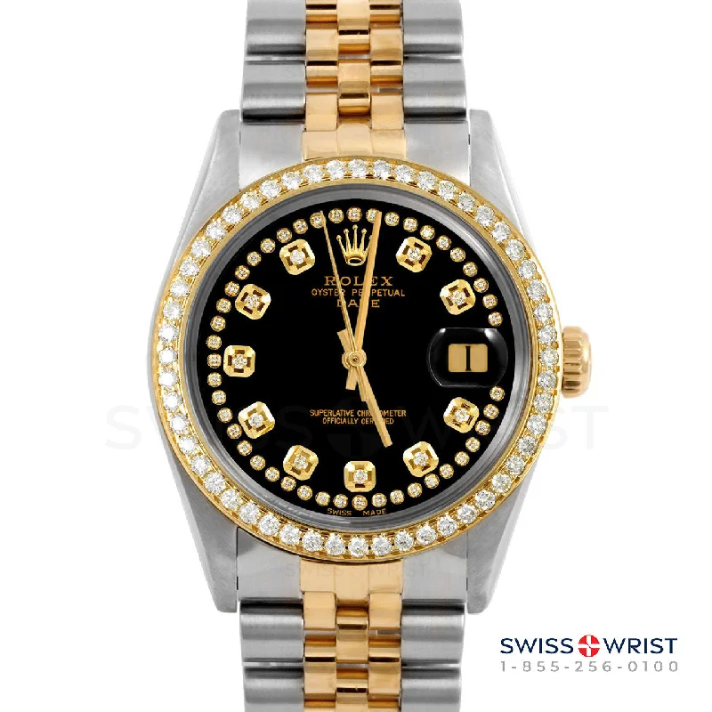 Rolex Date 34mm | 1500-TT-BLK-STRD-BDS-JBL