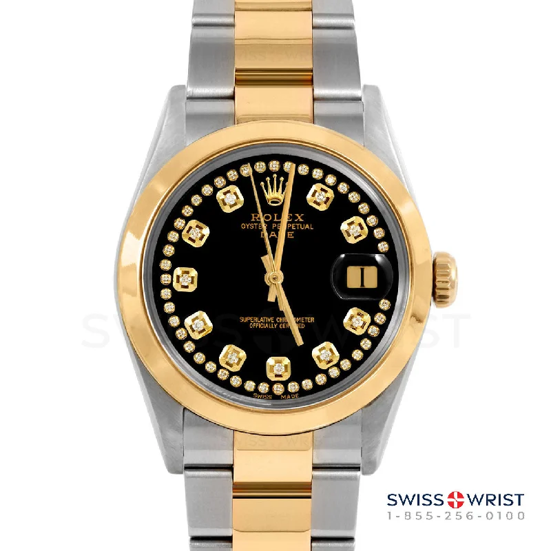 Rolex Date 34mm | 1500-TT-BLK-STRD-SMT-OYS