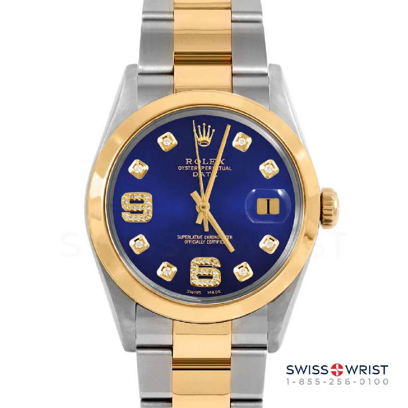 Rolex Date 34mm | 1500-TT-BLU-8DA69-SMT-OYS