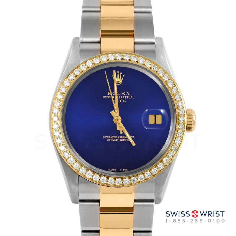 Rolex Date 34mm | 1500-TT-BLU-NOHM-BDS-OYS