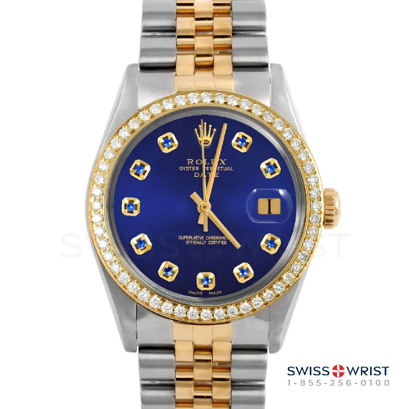 Rolex Date 34mm | 1500-TT-BLU-SPH-AM-BDS-JBL