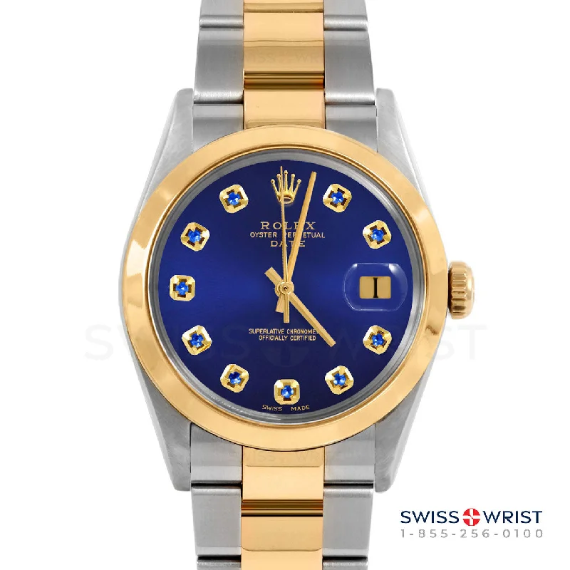 Rolex Date 34mm | 1500-TT-BLU-SPH-AM-SMT-OYS