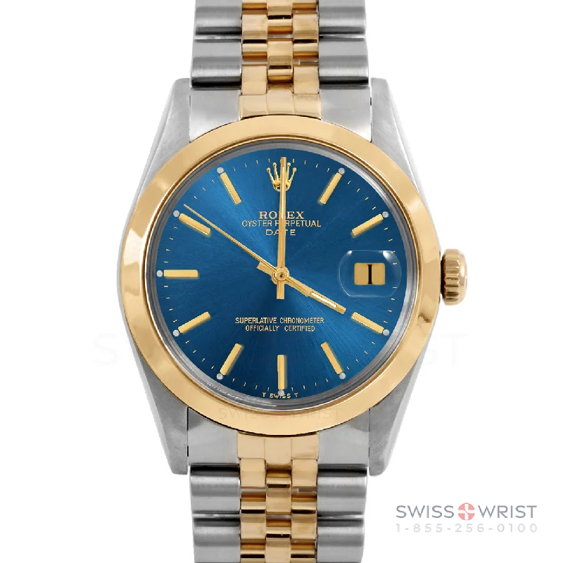 Rolex Date 34mm | 1500-TT-BLU-STK-SMT-JBL