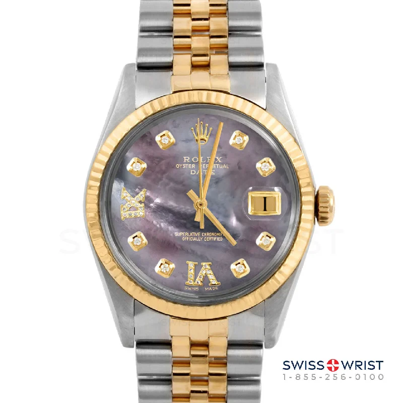 Rolex Date 34mm | 1500-TT-BMOP-8DR69-FLT-JBL