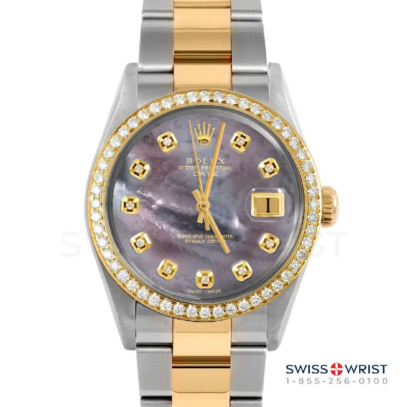 Rolex Date 34mm | 1500-TT-BMOP-DIA-AM-BDS-OYS