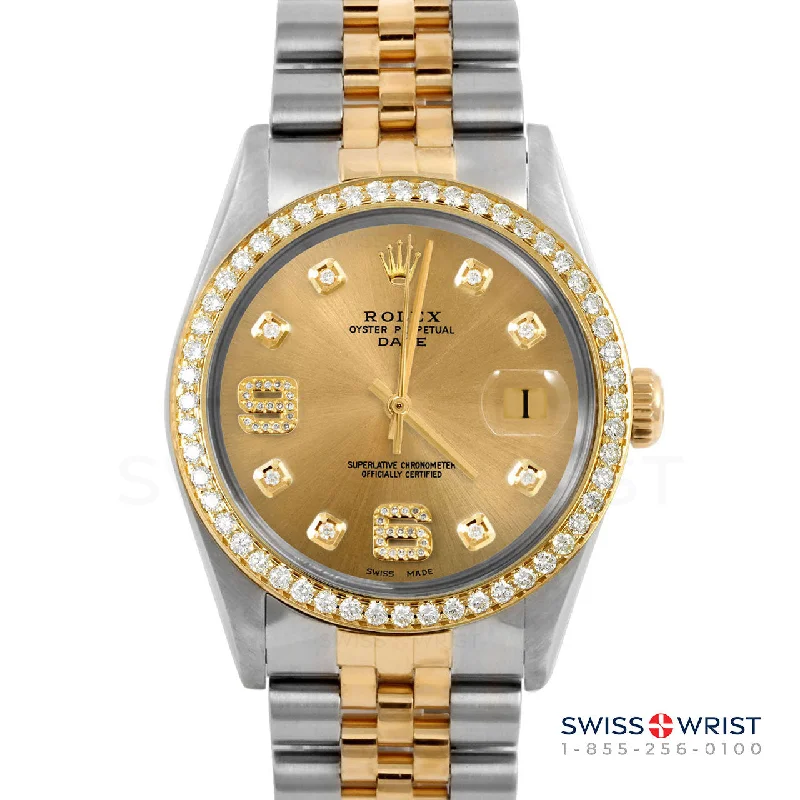 Rolex Date 34mm | 1500-TT-CHM-8DA69-BDS-JBL