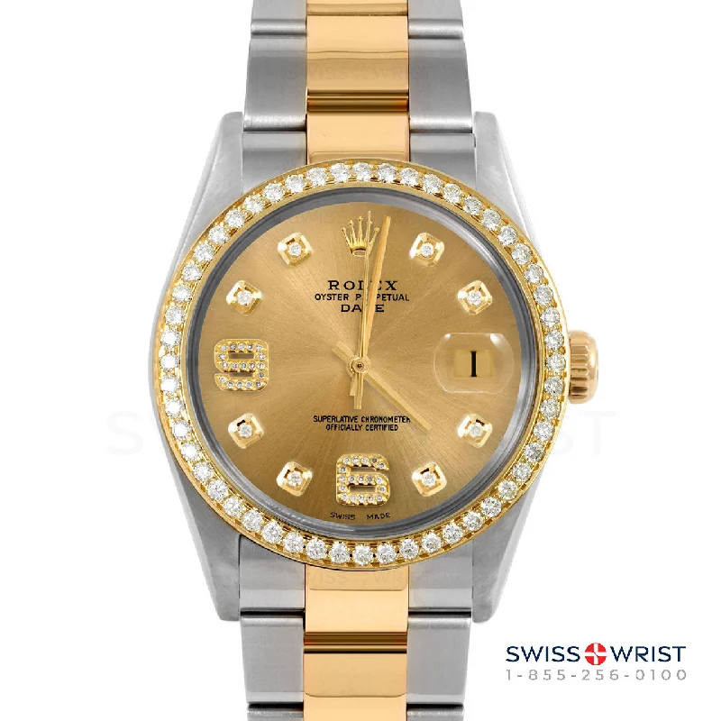 Rolex Date 34mm | 1500-TT-CHM-8DA69-BDS-OYS